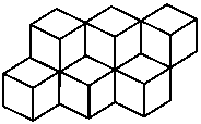  hexagonal grid made from cubes