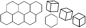  hexagonal grid like a honeycomb